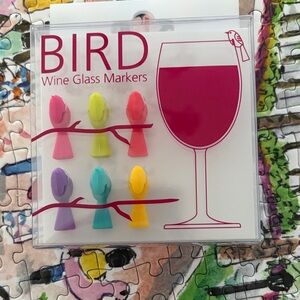 Bird Wine Glass Markers - Colorful Silicone Bird-Shaped Glass ID Clips